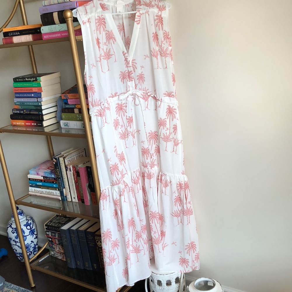 Desmond & Dempsey palm print dress, like new